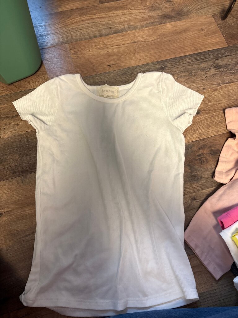 btween White Ribbed Top
