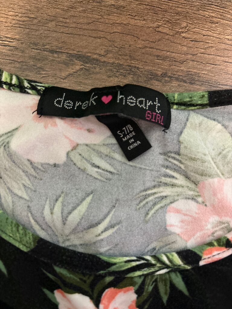 Derek Heart Floral Print Top and Leggings Set