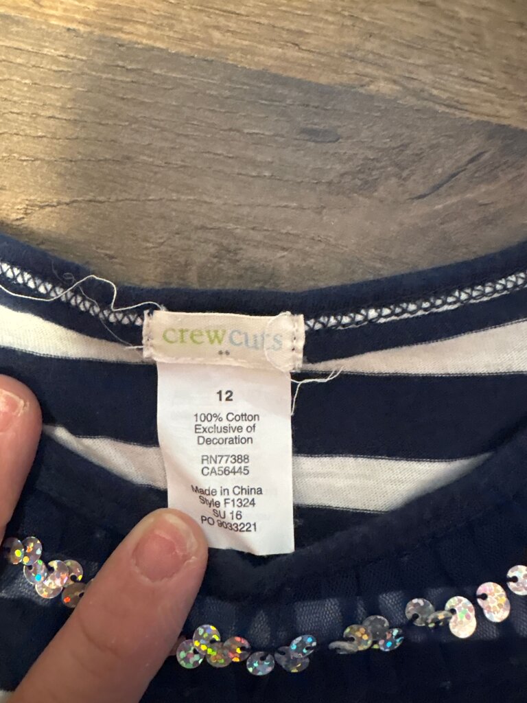 Crewcuts Striped T-Shirt with Sequin Detail