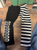 Black and White Stripe Leggings