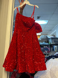 Red Sequin Party Dress