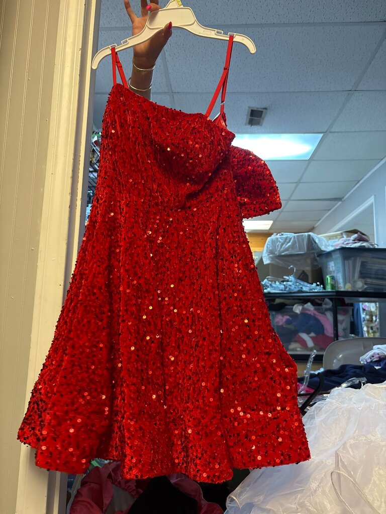 Red Sequin Party Dress