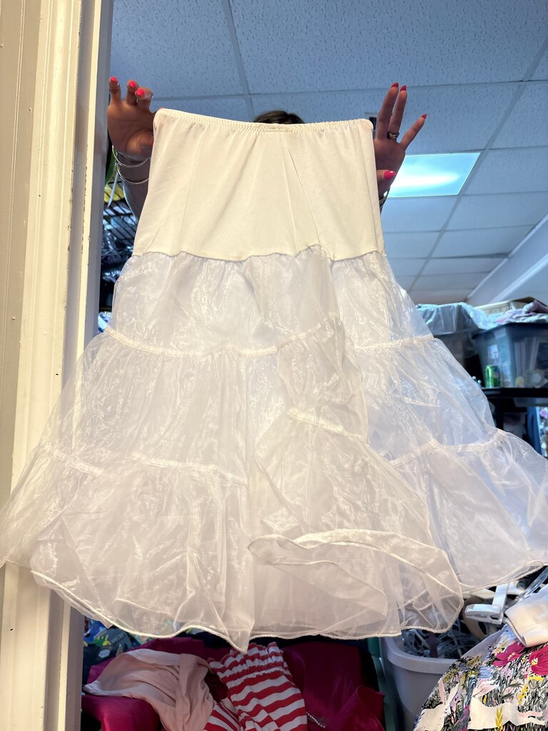 White Tiered Skirt