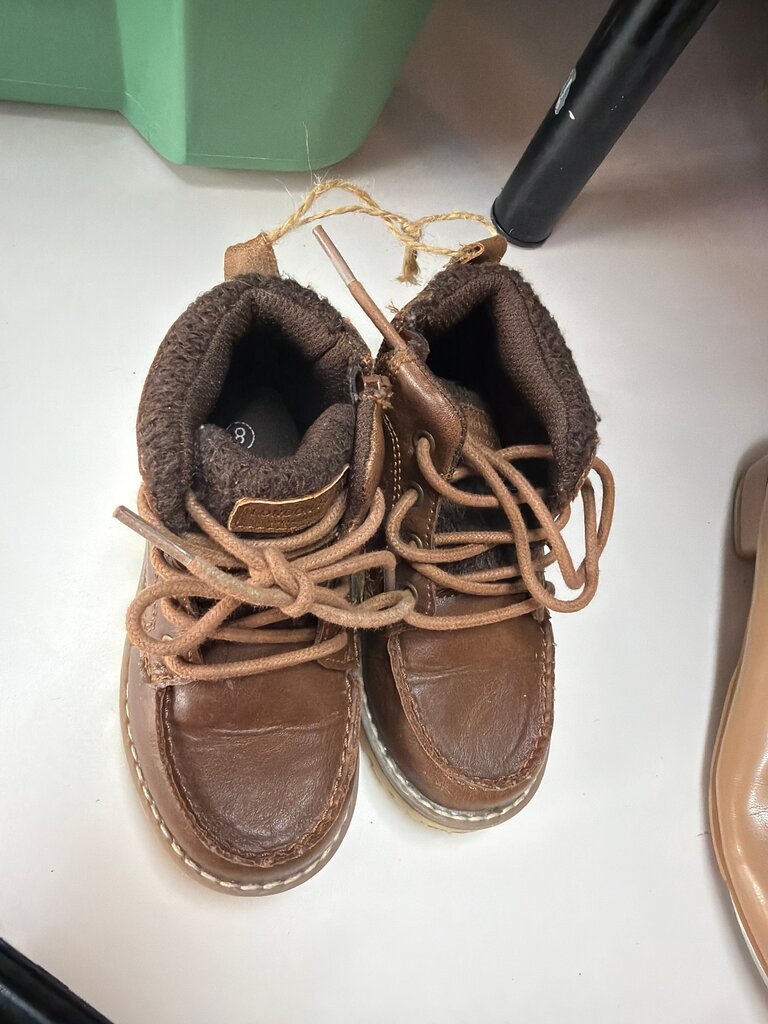 Kids Brown Leather Boots