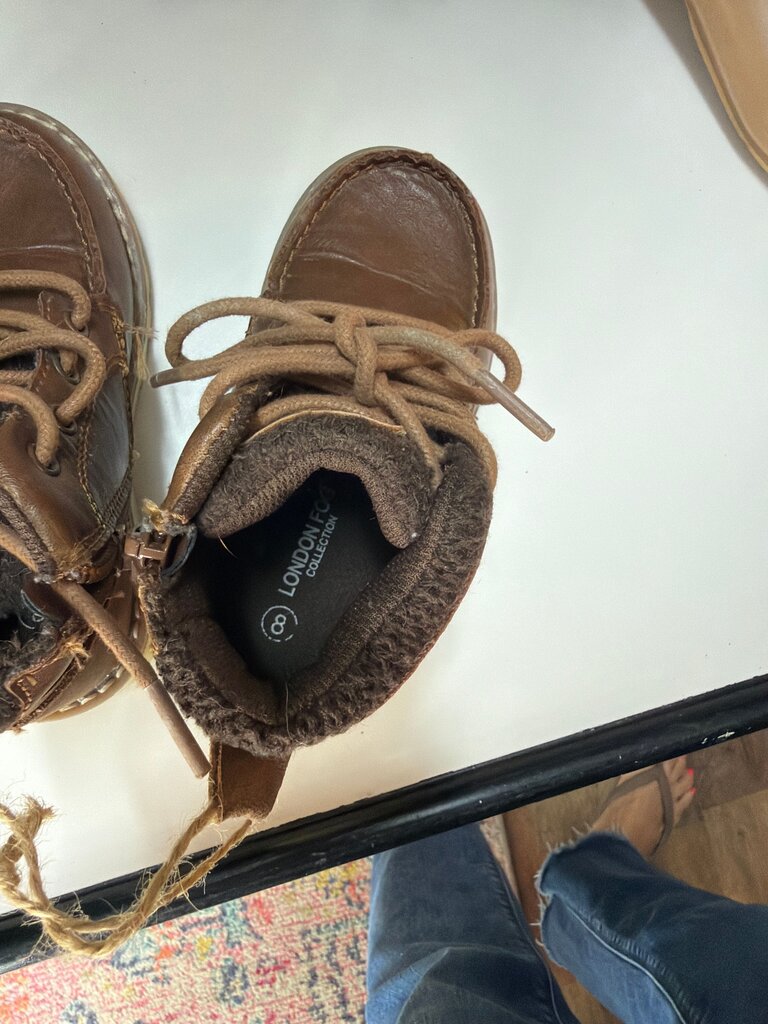 Kids Brown Leather Boots