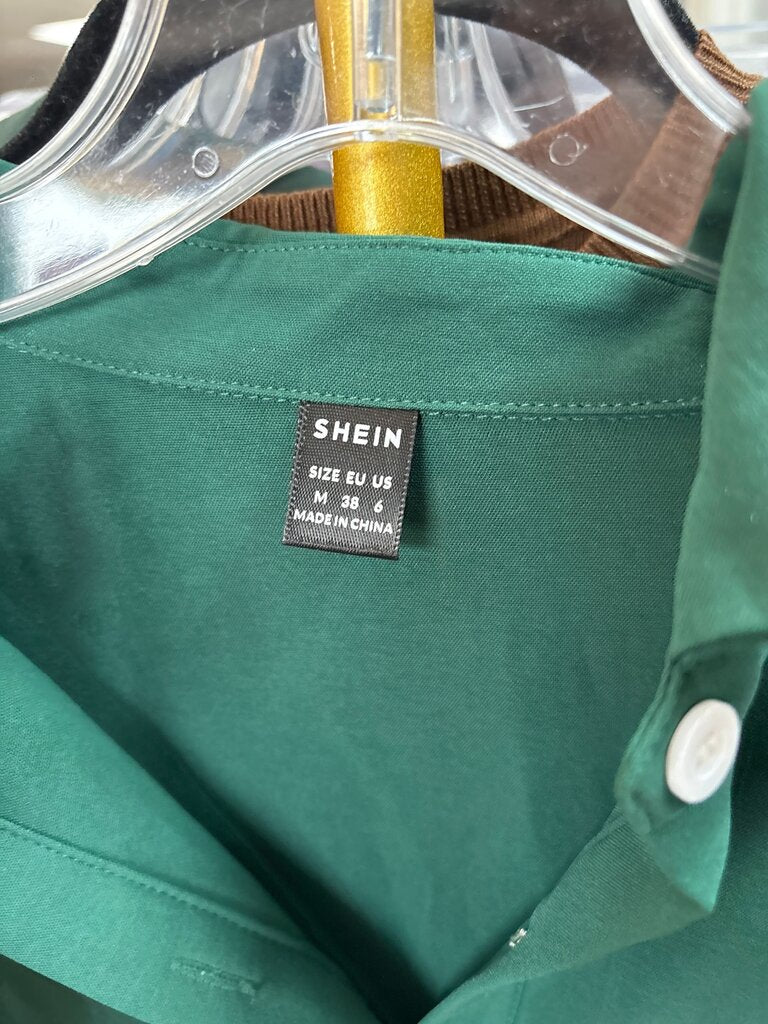 Shein Green Button-Up Dress