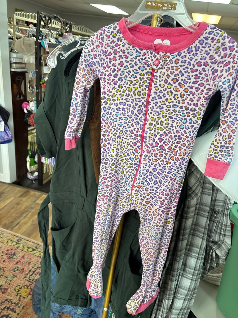 Child of Mine by Carters Leopard Print Infant Pajamas