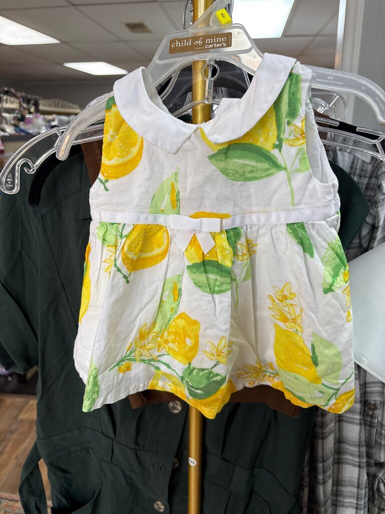 Girls Lemon Print Dress