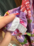 Purple Floral Halter Dress