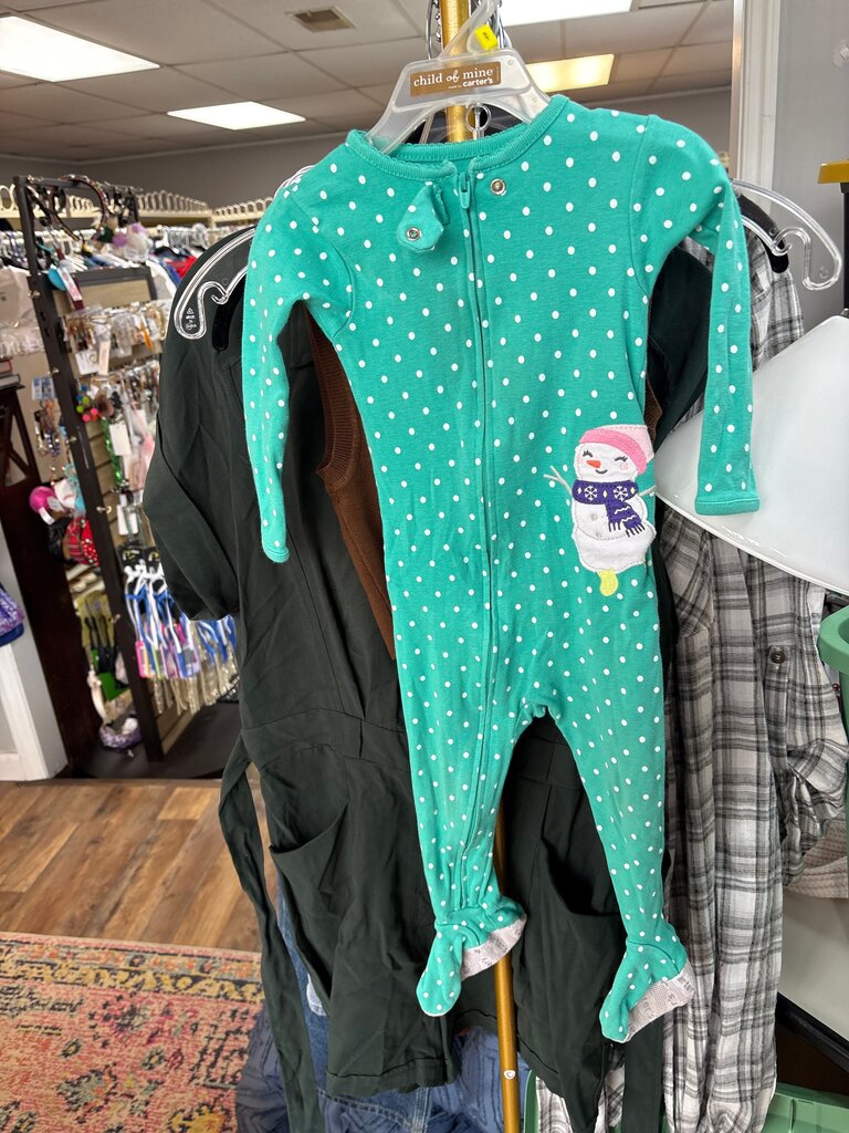 Carter's Green Polka Dot Baby Snowsuit
