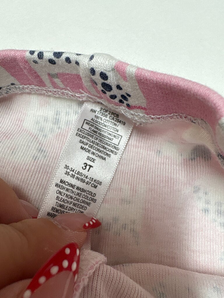 Pink Dog Print Leggings