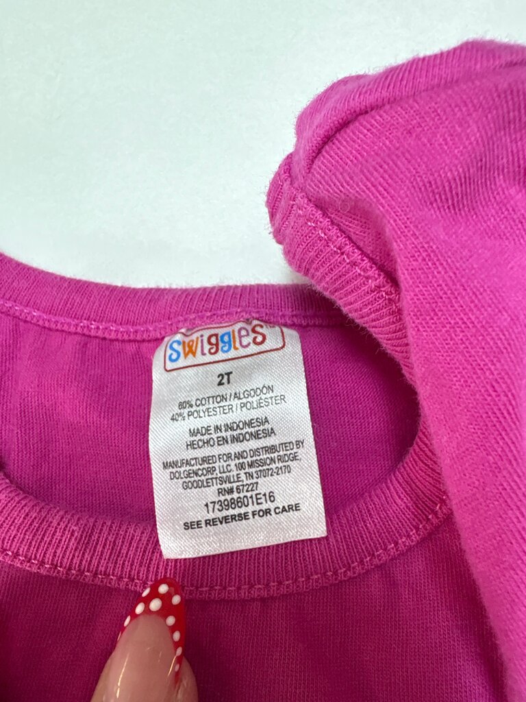 Swiggles Pink Ruffled Toddler Shirt