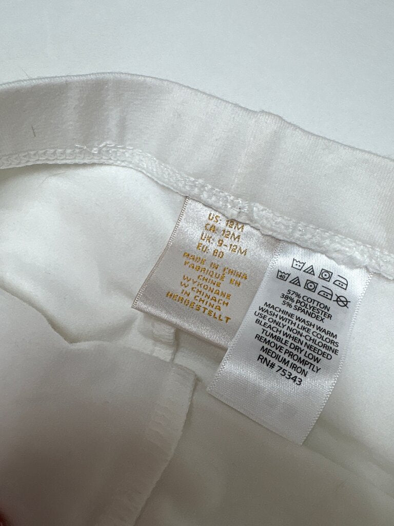 Girls White Leggings with Decorative Bow