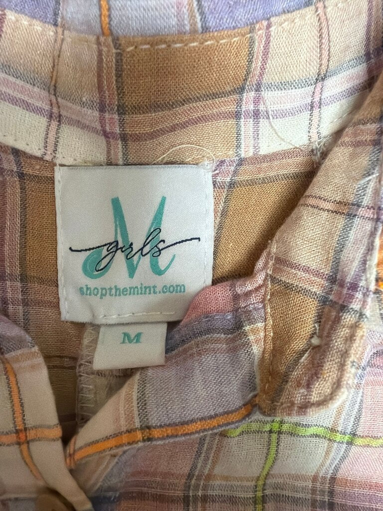 Plaid Button-Up Dress
