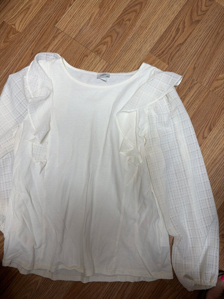 J.Crew Women's Ruffle Sleeve Top