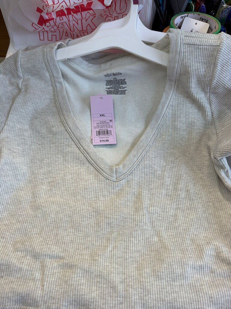 Wild Fable Ribbed V-Neck T-Shirt