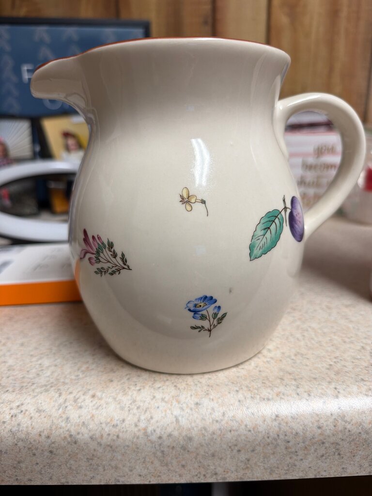 Floral Decorative Ceramic Jug