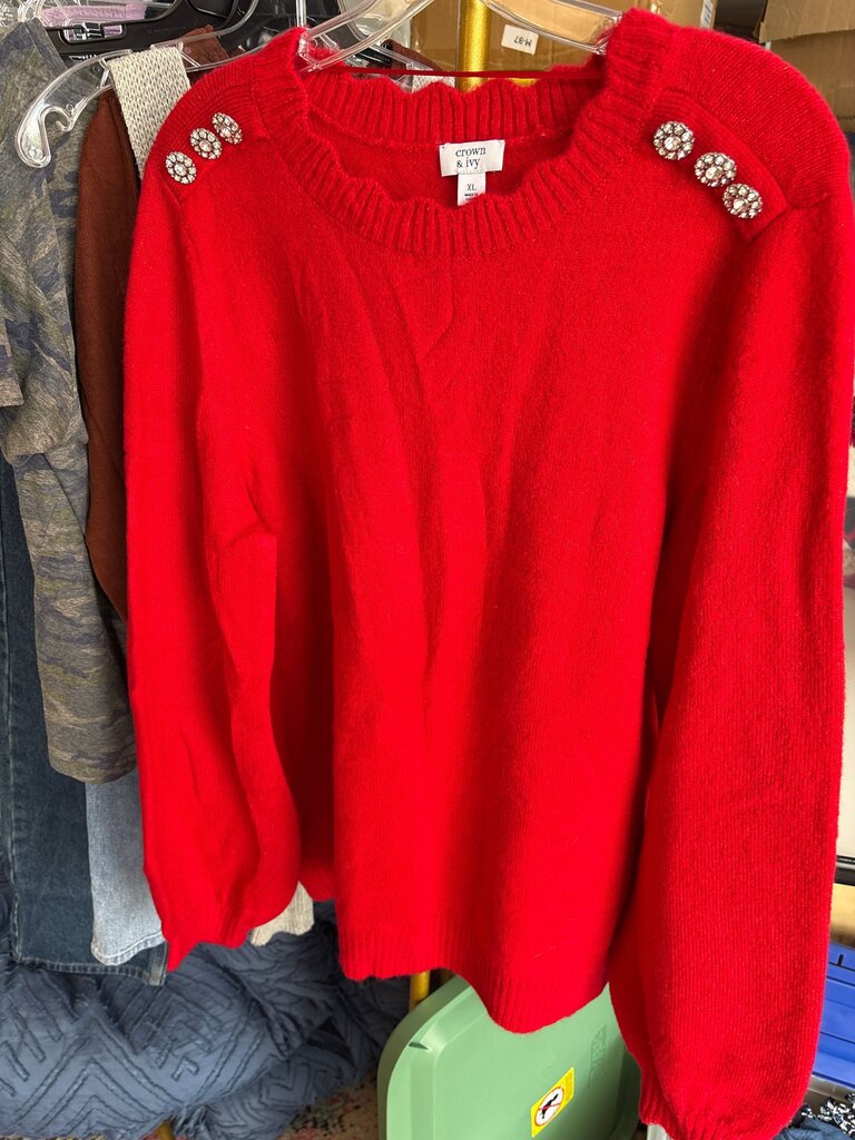 Crown & Ivy Red Sweater