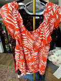 Crown & Ivy Floral Ruffled Blouse