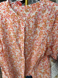 Floral Print Short Sleeve Button-Up Shirt