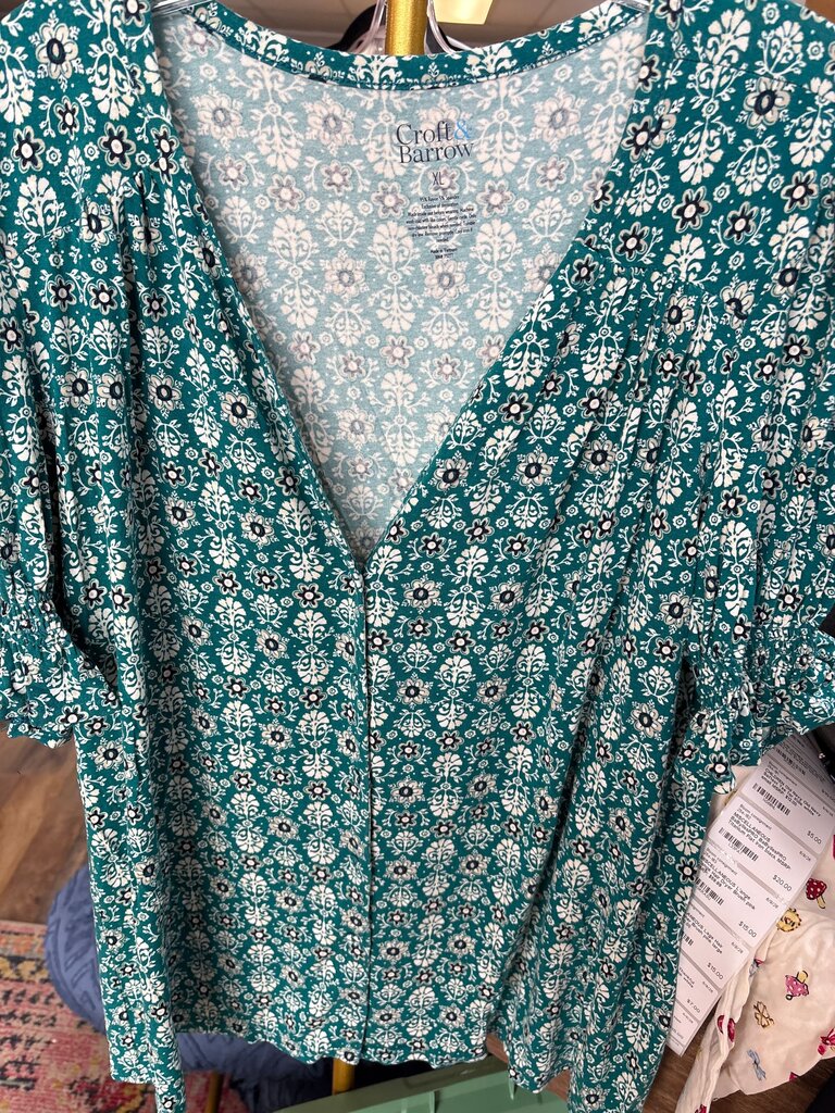 Croft & Barrow Floral Print Top