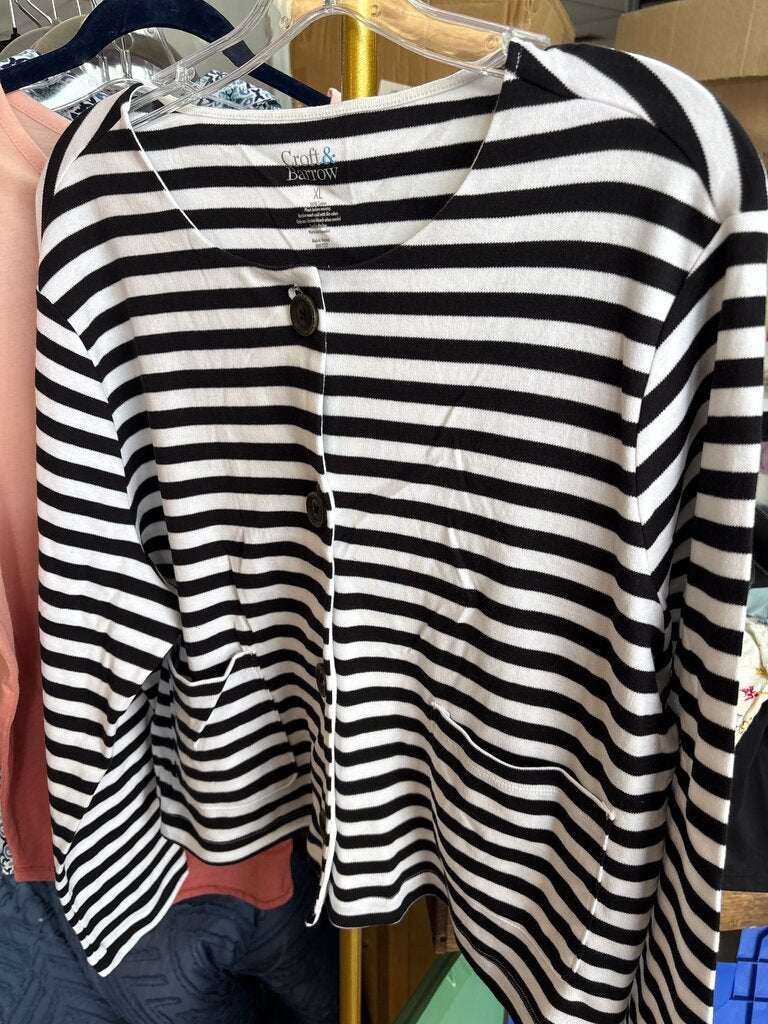 Craft & Barrow Striped Cardigan