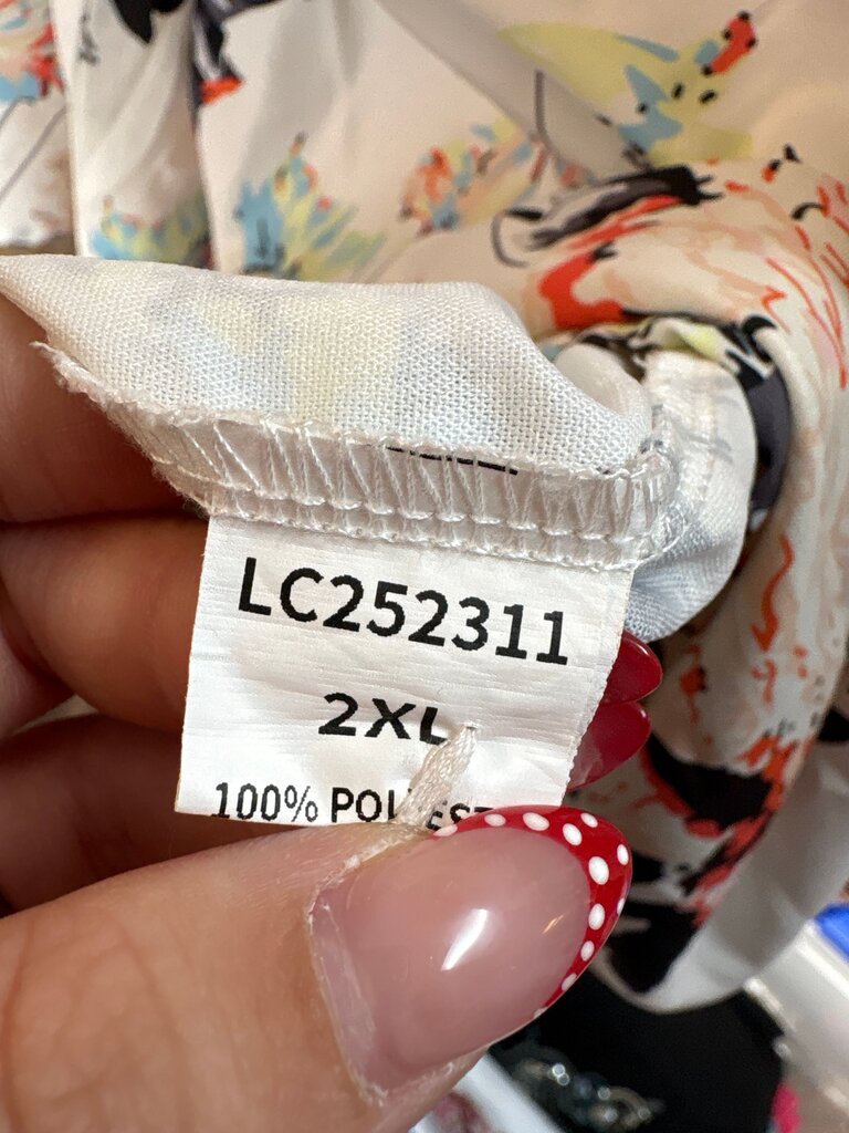 Floral Print Button-Up Blouse