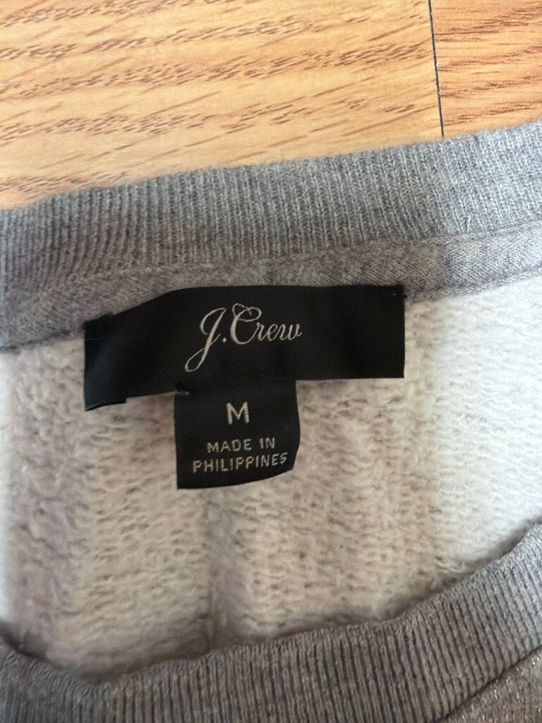 J.Crew Women's Grey Glitter Sweatshirt