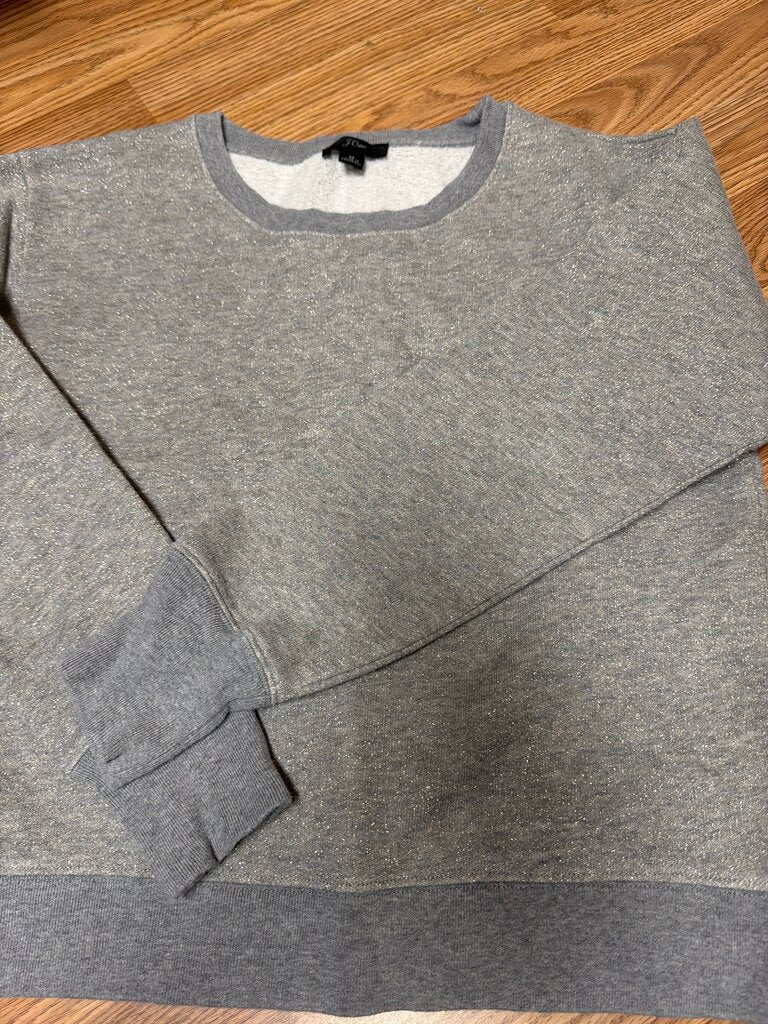 J.Crew Women's Grey Glitter Sweatshirt