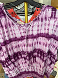 Purple Tie-Dye Bohemian Top