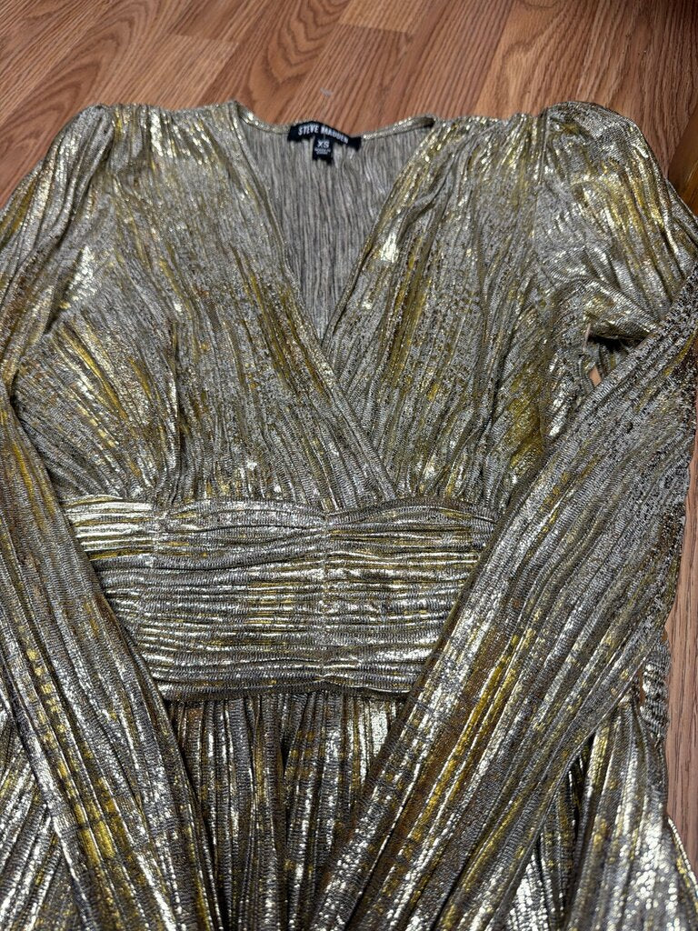 Steve Madden Gold Striped Dress