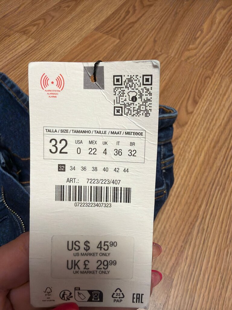 Blue Denim Jeans Size 32