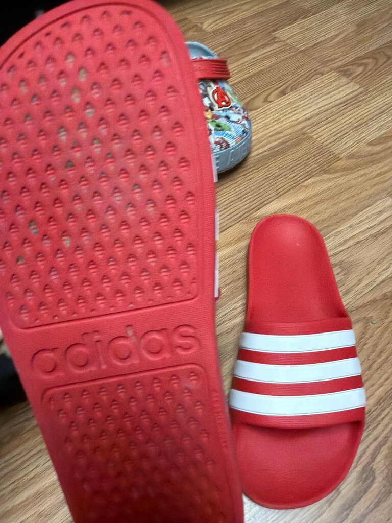 Adidas Red Slide Sandals