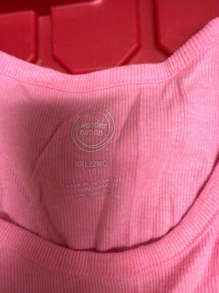 Wonder Nation Pink Ribbed Tank Top