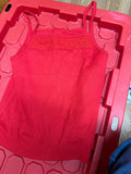 Red Ribbed Spaghetti Strap Tank Top