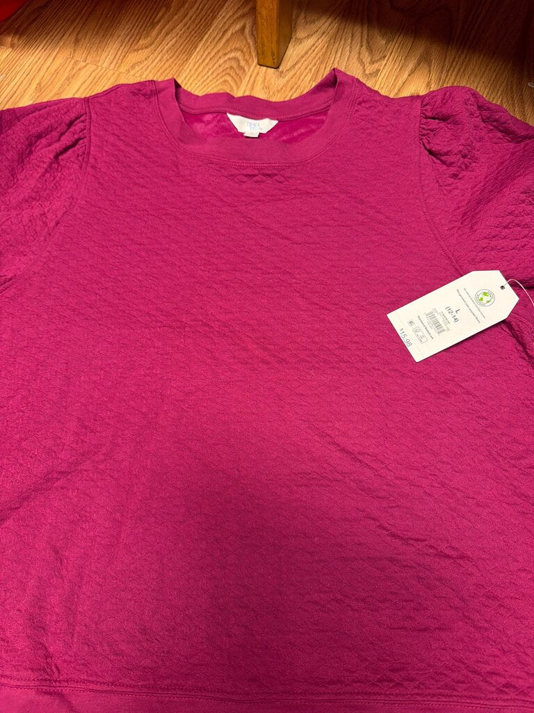 Large Pink Short-Sleeve Top