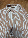 No Boundaries Striped Button-Up Top