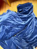 Blue Velvet Two-Piece Set