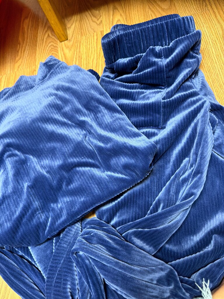 Blue Velvet Two-Piece Set