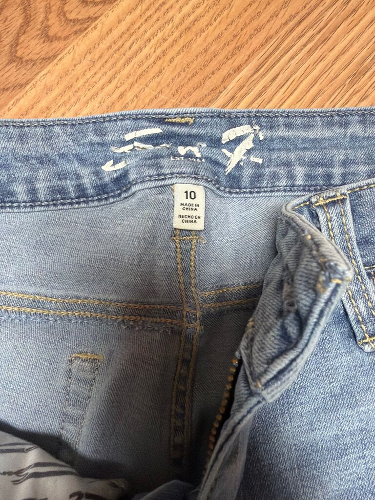 Distressed Denim Shorts