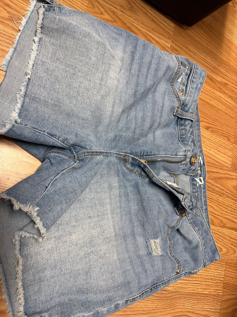 Distressed Denim Shorts