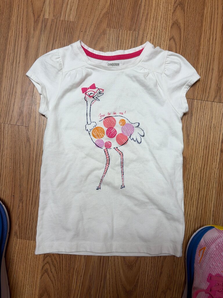 Gymboree Girls' White Ostrich Graphic Tee
