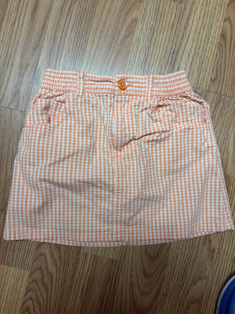 GAP Kids Orange Gingham Check Skirt