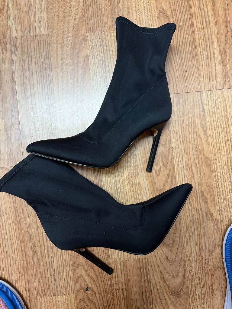 Express Black High Heel Ankle Boots
