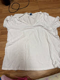 Casual White V-Neck T-Shirt