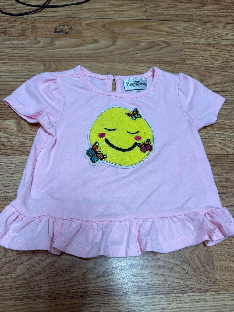 Rare Editions Pink Smiley Face T-Shirt