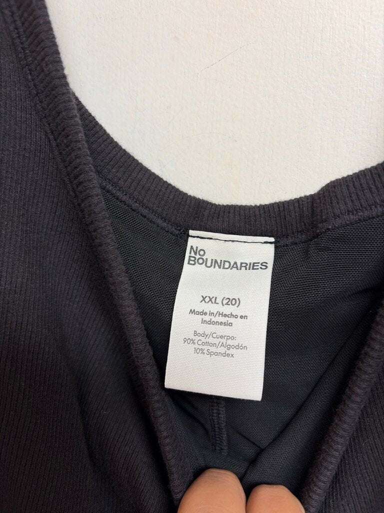 No Boundaries Black Tank Bodysuit