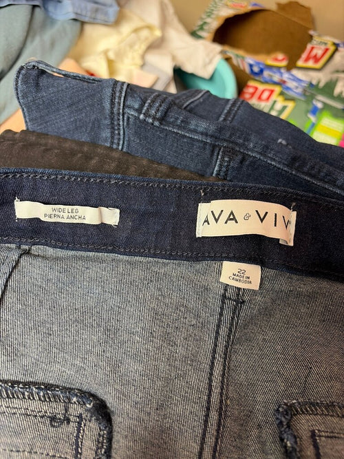 Ava & Viv Women's Wide Leg Jean