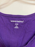 Woman Within Purple V-Neck T-Shirt 5X
