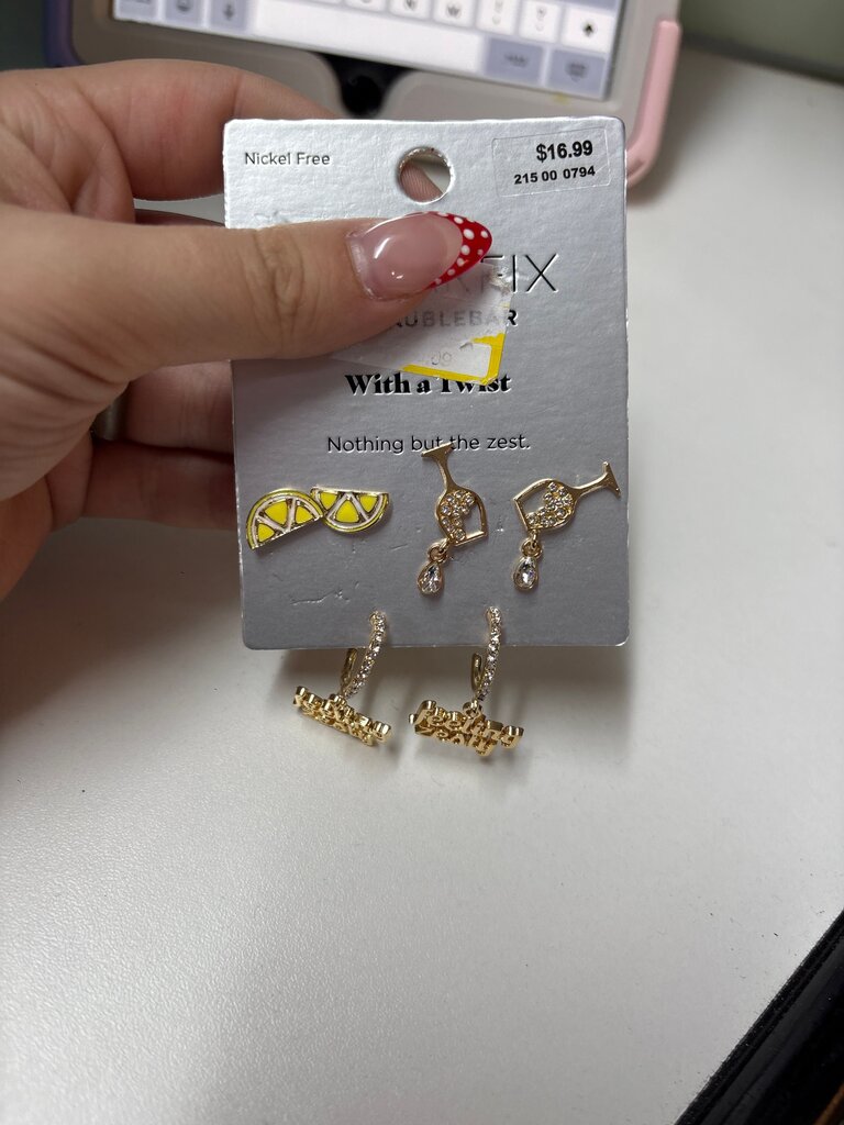 Double Earring Set with a Twist